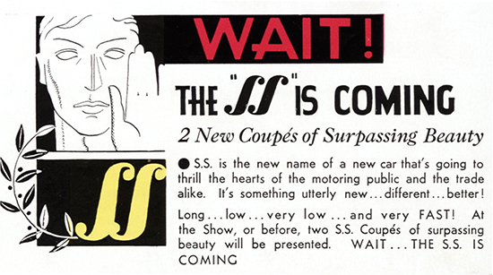 SS 1 is coming advert