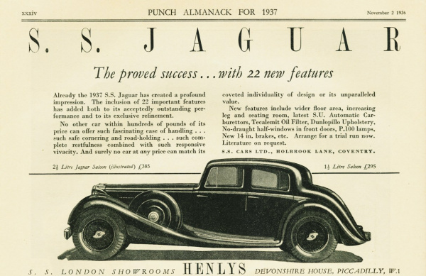 SS Jaguar 1.5 / 2.5 / 3.5 litre Saloon