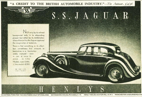 SS Jaguar 1.5 / 2.5 / 3.5 litre Saloon